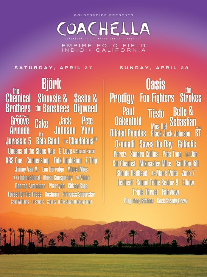 Coachella: a list of every lineup, artist and poster
