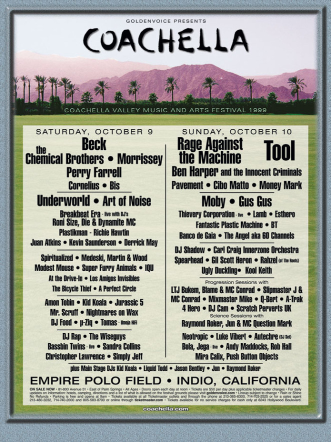 Coachella 1999 Poster
