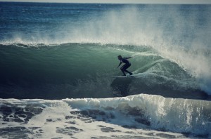 A perfect, barreling waves reels through El Capitan in Santa BArbara