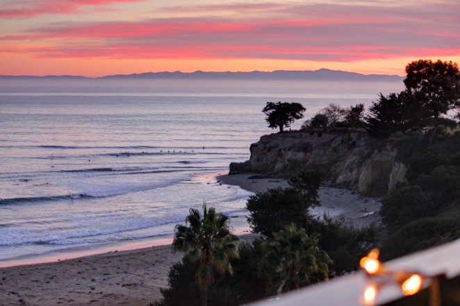 Santa Barbara Leadbetter beach sunset