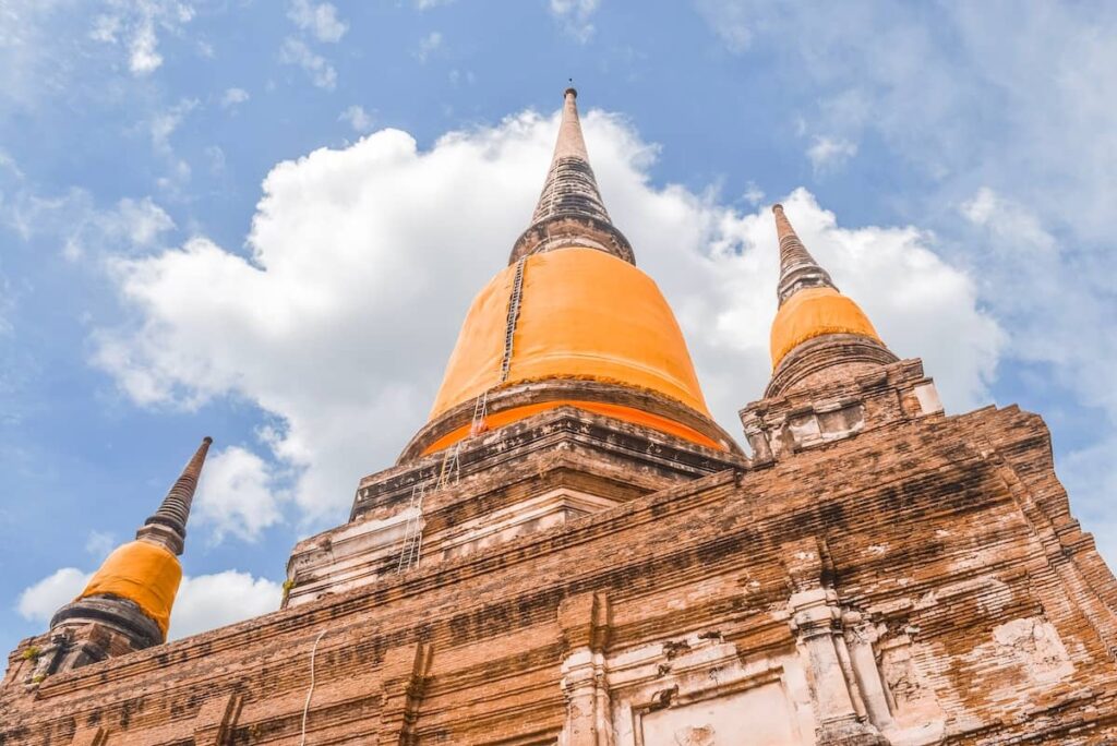 orange temple in thailand