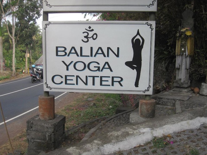 balian yoga center sign