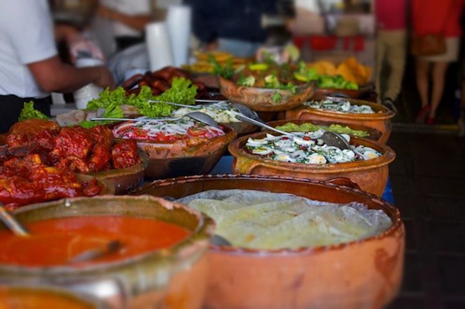 bowls of food in Guatemala