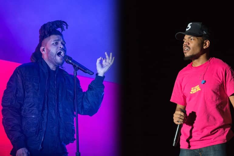 chance and the weeknd in 2018 performing at coachell