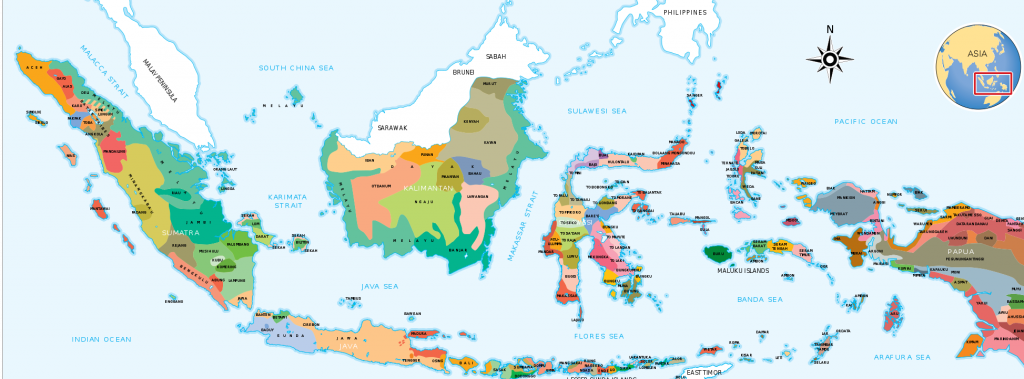 Indonesian Language Words map