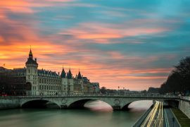 bridge over the river siene in Paris