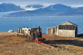 abandonded train in svalbard