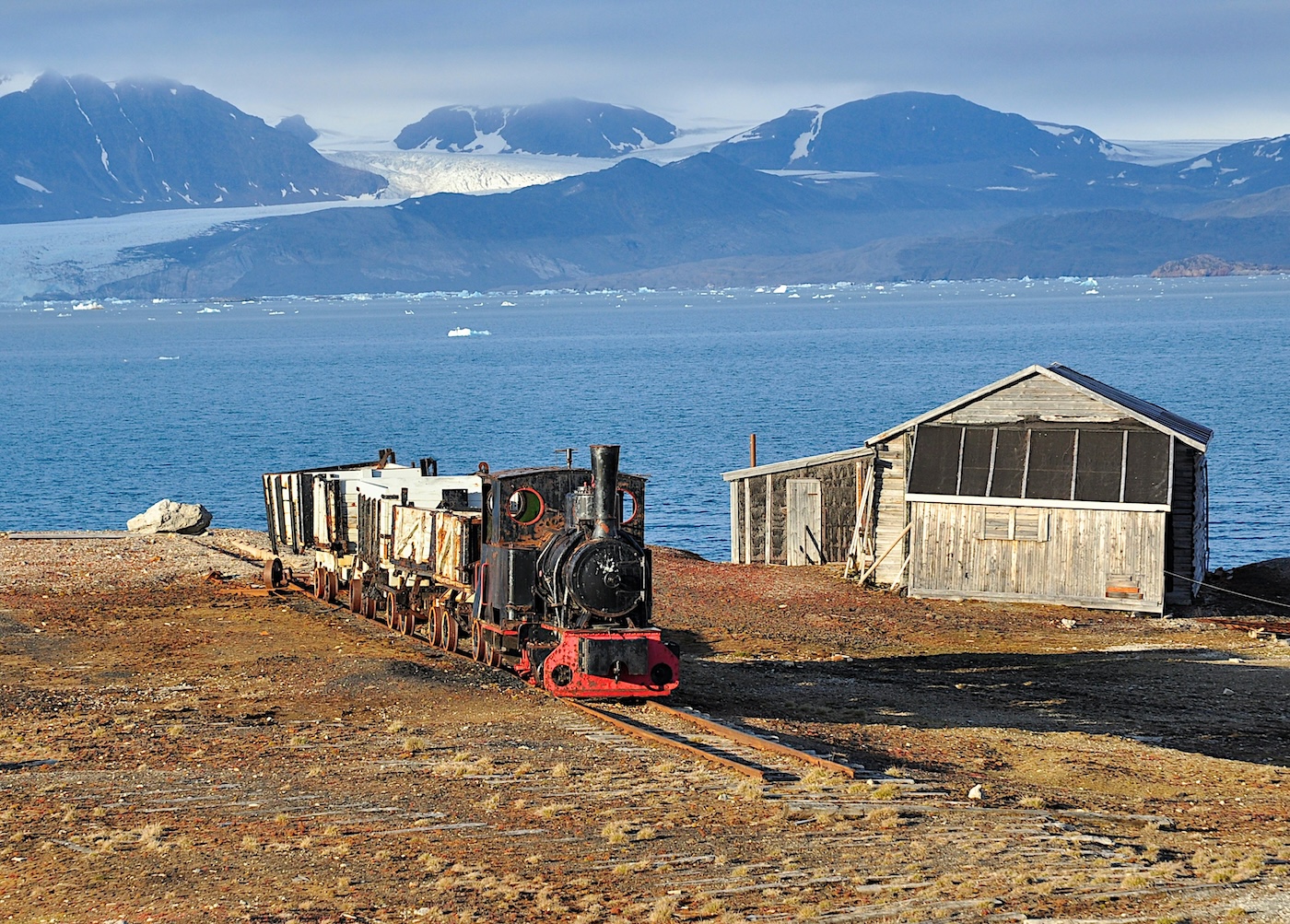abandonded train in svalbard